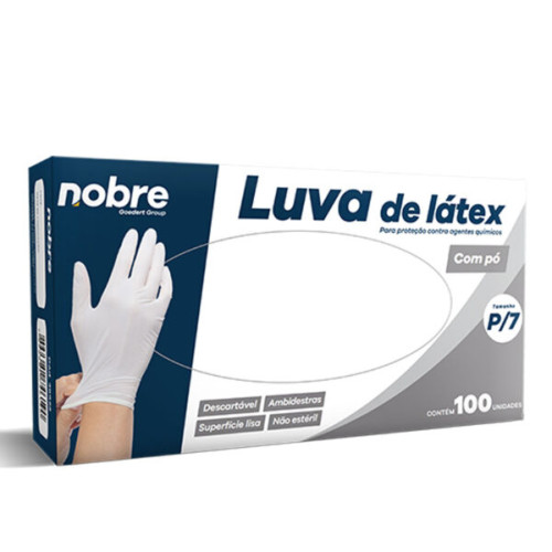 Luva Látex Nobre Com 100 Unidades Tamanho P