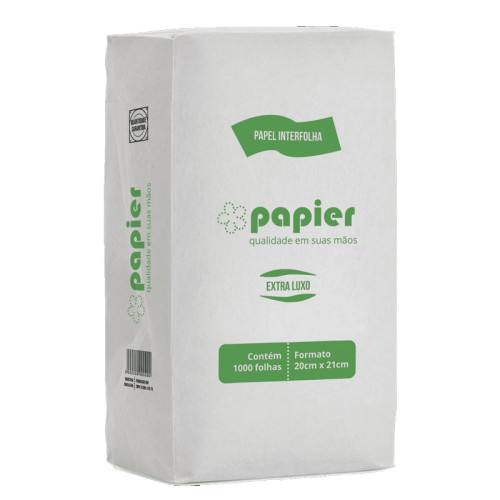 Papel Toalha 1000 Folhas Interfolhado Papier Extra Luxo