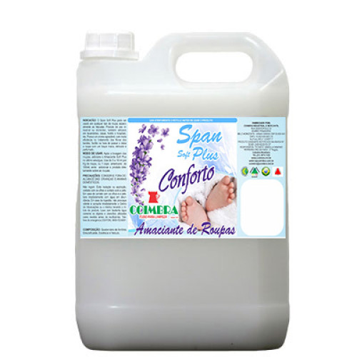 Span Soft Plus Conforto Amaciante de Roupas Coimbra 5 Litros Preço por Litro R$ 6,80